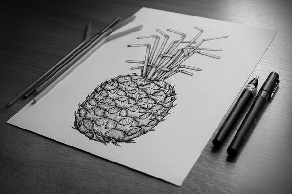 Pineapple straws