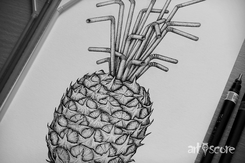 Pineapple straws